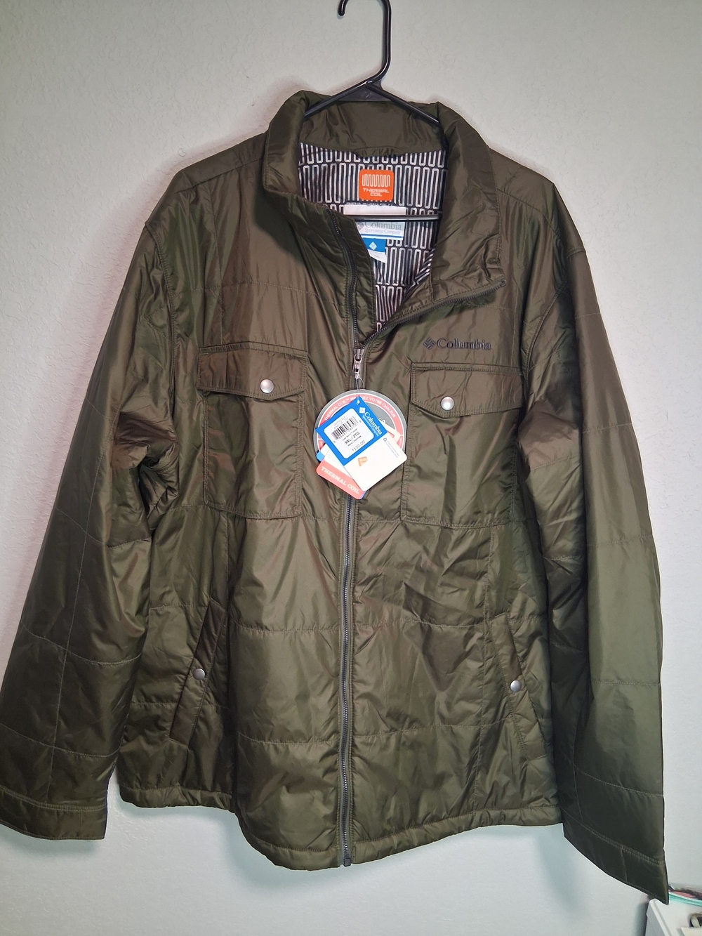 Columbia Men's XXL Olive Green Insulated Coat Thermal Winter Outdoor Jacket NWT